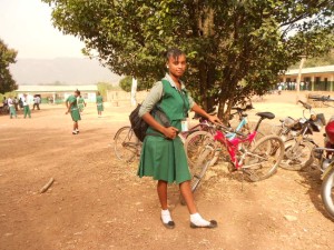 Sierra Leone girl in school uniform