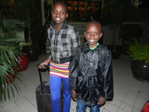 African children arriving
